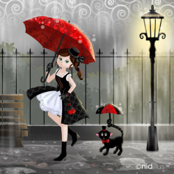 Coupon "Promeneuse sous la pluie"-PRECOMMANDE