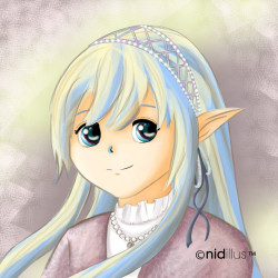 Coupon "Manga- Princesse Elfe" version bleue -PRECOMMANDE