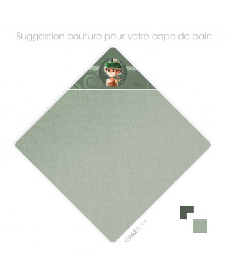 Coupon Cape de bain pour bébé "Lutin de Bretagne" Velours- en stock