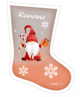 Coupon Chaussette "Lutin joyeux 1" -PRECOMMANDE