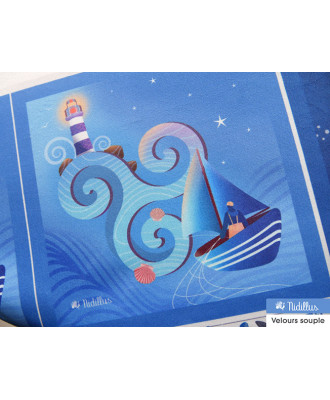 Coupon de tissu " Le phare et le pêcheur" -PRECOMMANDE