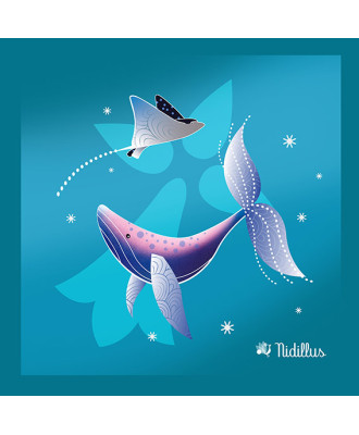 Coupon de tissu " Baleine...