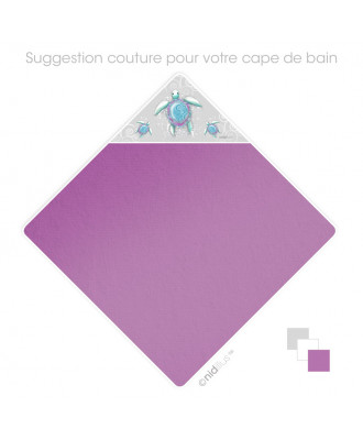 Coupon Cape de bain pour bébé "Tortue de mer" Velours souple- en stock