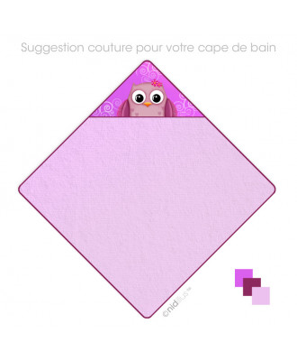 Coupon Cape de bain pour bébé "Chouette" Velours souple- en stock