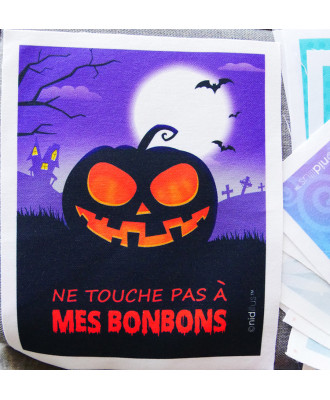 Coupon "La Citrouille d'Halloween - Les bonbons" T1519 Polycoton-en stock