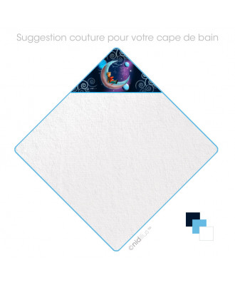 Coupon Cape de bain pour bébé "Dessin dans les étoiles" Velours souple- en stock