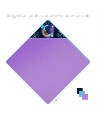 Coupon Cape de bain pour bébé "Dessin dans les étoiles" Velours souple- en stock